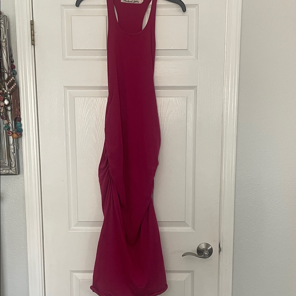 Michael Stars Fuchsia Backless Dress